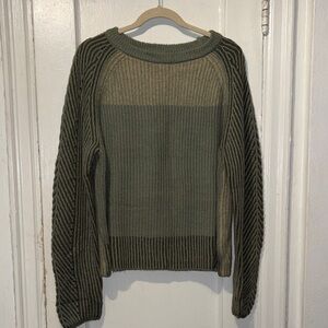 Elegant Olive Women's Crew Neck Sweater
